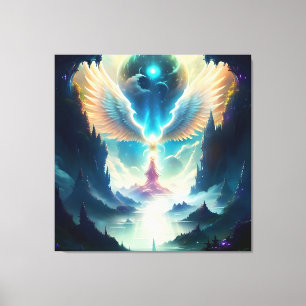 Beautiful Angelic Landscape Six Canvas Print
