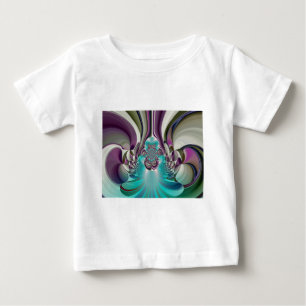 Beautiful Angelic Purple and Cyan Abstract Print Baby T-Shirt