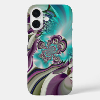 Beautiful Angelic Purple and Cyan Abstract Print iPhone 16 Case