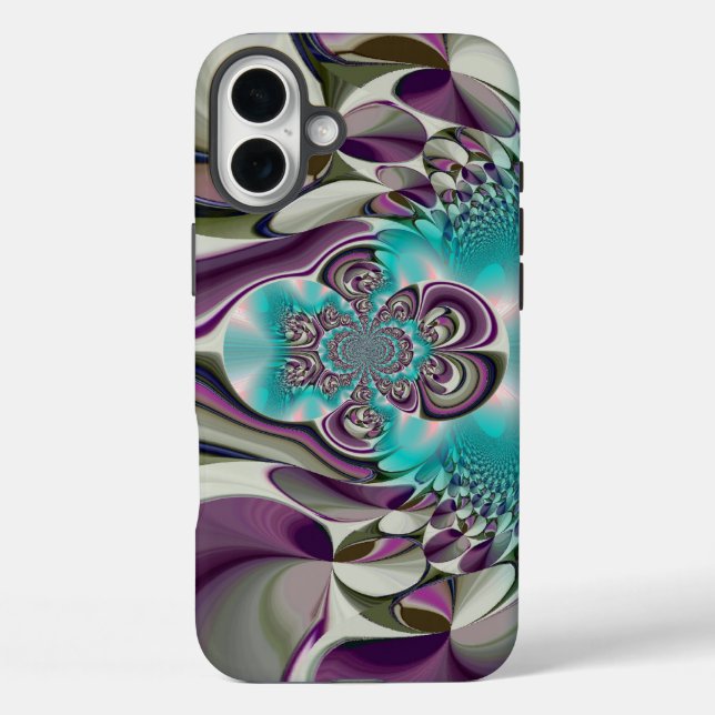Beautiful Angelic Purple and Cyan Abstract Print Case-Mate iPhone Case (Back)