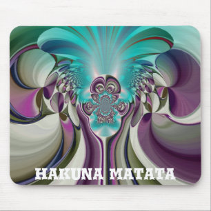 Beautiful Angelic Purple and Cyan Abstract Print Mouse Mat
