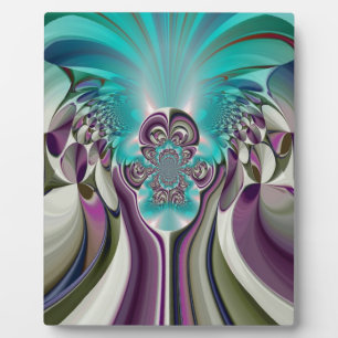 Beautiful Angelic Purple and Cyan Abstract Print Plaque