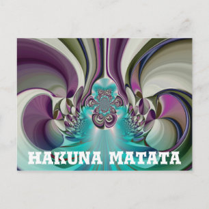 Beautiful Angelic Purple and Cyan Abstract Print Postcard