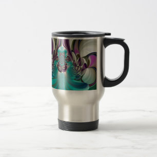 Beautiful Angelic Purple and Cyan Abstract Print Travel Mug