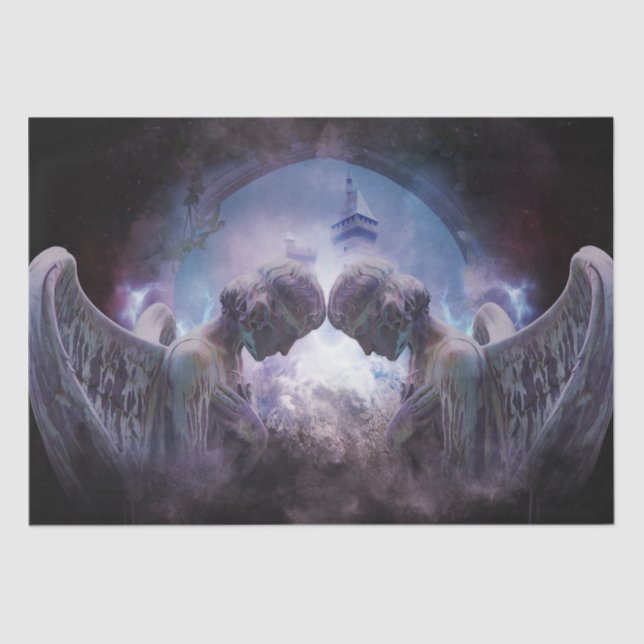 Beautiful Angels Decoupage 15x20 Tissue Paper (Front)