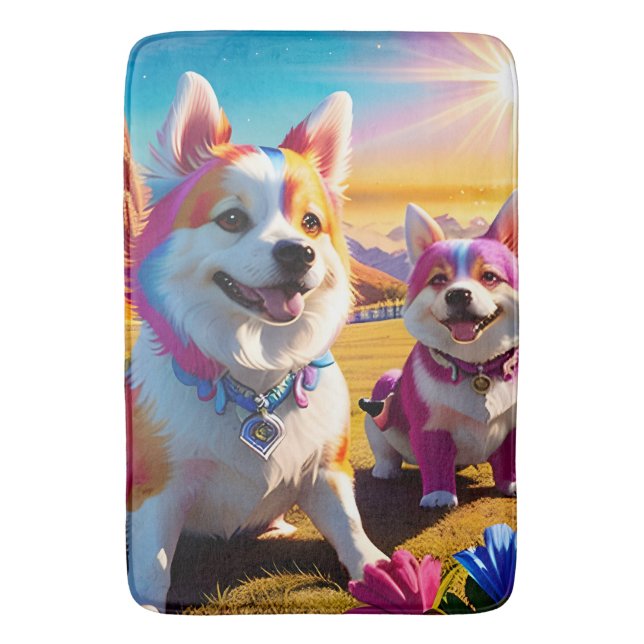 Beautiful Animal Four Bath Mat (Front Vertical)