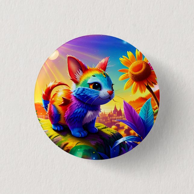 Beautiful Animal Three 3 Cm Round Badge (Front)