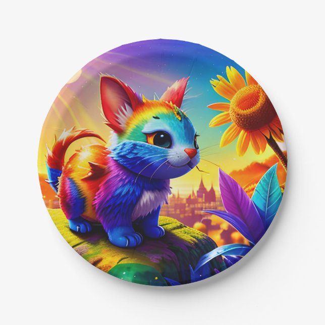 Beautiful Animal Three Paper Plate (Front)
