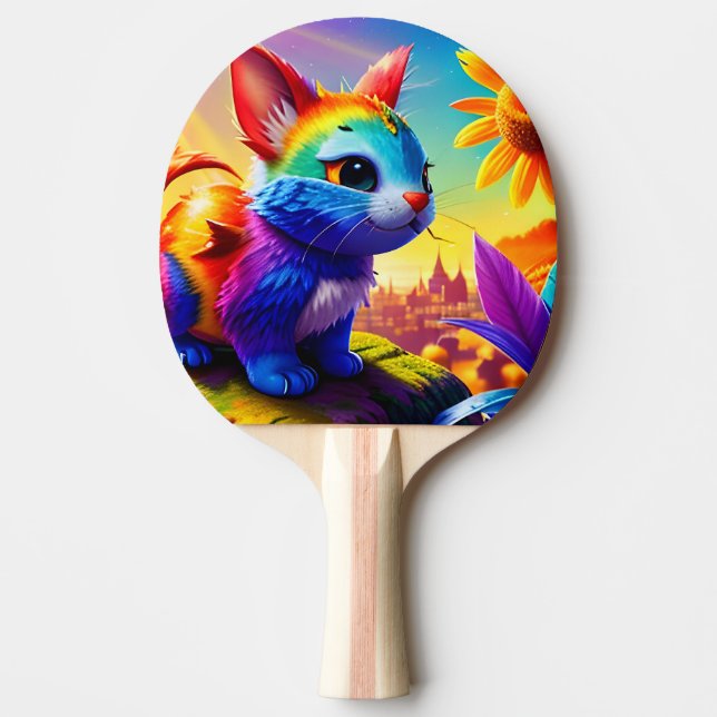 Beautiful Animal Three Ping Pong Paddle (Front)