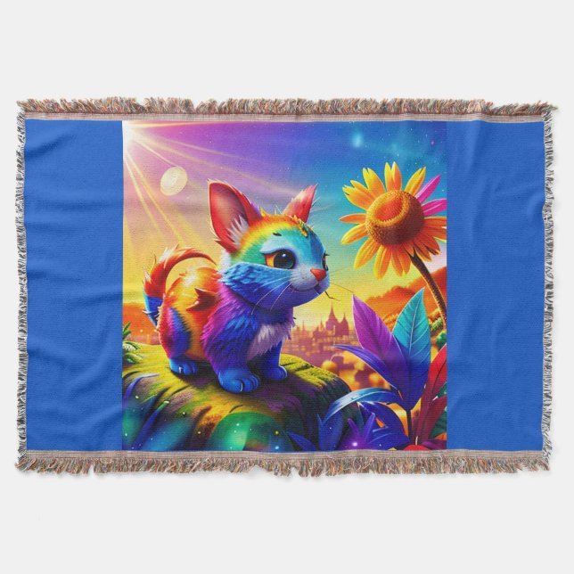 Beautiful Animal Three Throw Blanket (Front)
