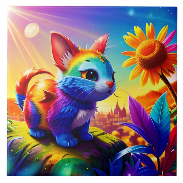 Beautiful Animal Three Tile (Front)