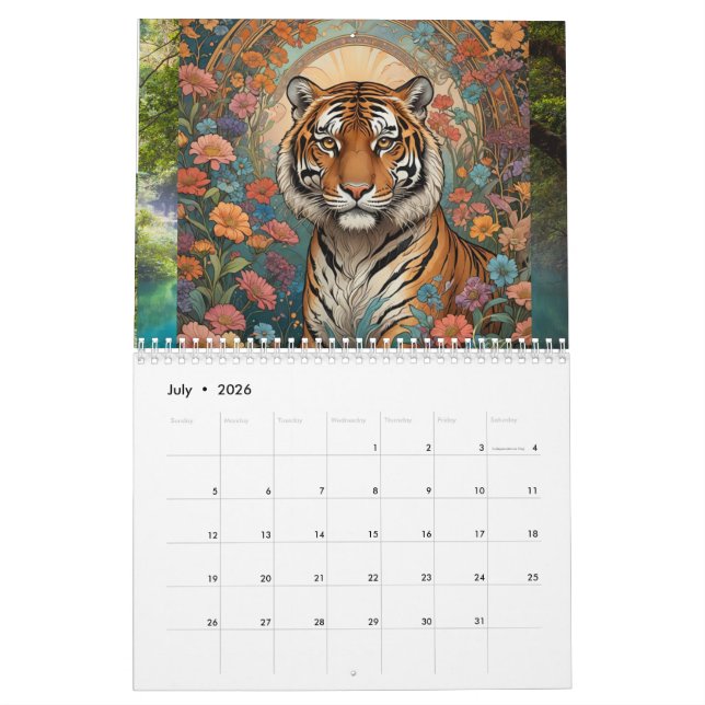 Beautiful Animals of the World 2025 Calendar  (Jul 2026)