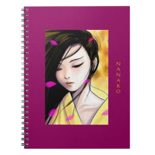 Beautiful Anime Woman Artwork Personalized Notebook