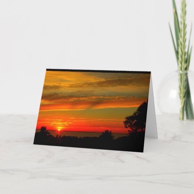 Beautiful Anniversary From Sunrise To Sunset Card (Front)