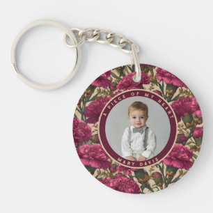 Beautiful Anniversary Gift Ideas Floral Carnation Key Ring