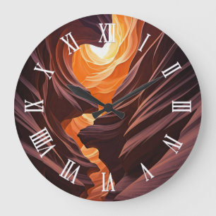 Beautiful Antelope Canyon Navajo Nation  Large Clock
