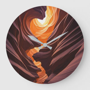 Beautiful Antelope Canyon Navajo Nation  Large Clock