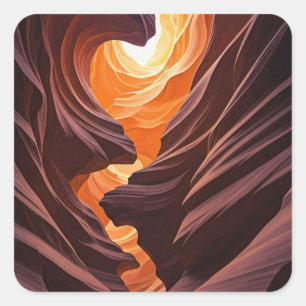 Beautiful Antelope Canyon Navajo Nation  Square Sticker