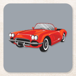 Beautiful Antique Car Coaster Set