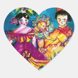 BEAUTIFUL ANTIQUE DOLLS, Heart Sticker