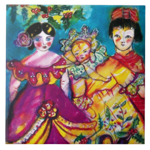 BEAUTIFUL ANTIQUE DOLLS TILE