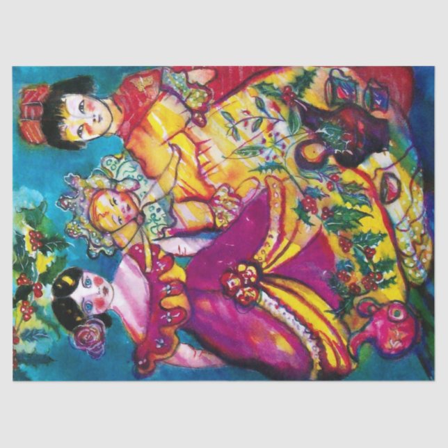 BEAUTIFUL ANTIQUE DOLLS TISSUE PAPER (Front)