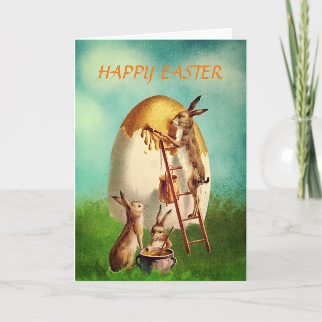 Beautiful antique Easter card (Front)