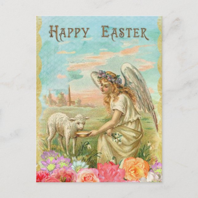 Beautiful antique picture of Easter Card (Front)