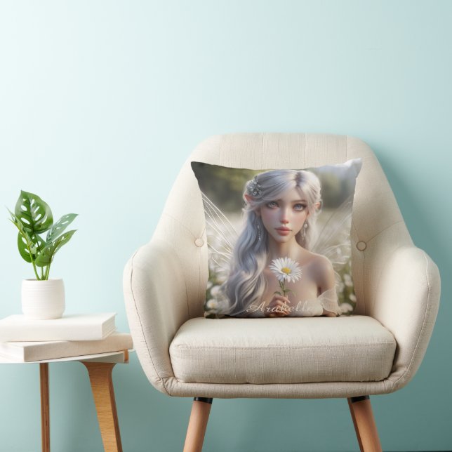 Beautiful April Fairy in Daisies Cushion (Chair)