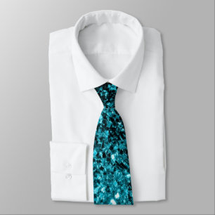 Beautiful Aqua blue glitter sparkles Tie
