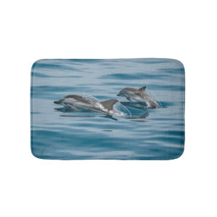 Beautiful Aquatic Dolphins Bath Mat