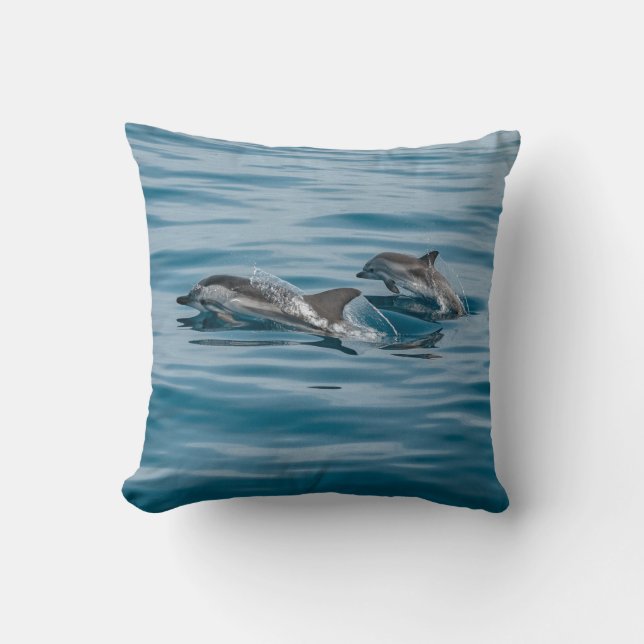 Beautiful Aquatic Dolphins Cushion (Front)