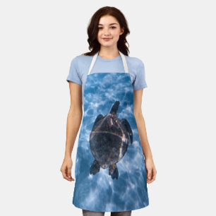 Beautiful Aquatic Turtle Best gift for sea life Apron