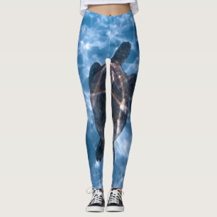 Beautiful Aquatic Turtle Best gift for sea life Leggings