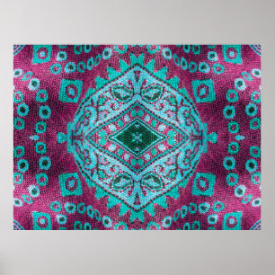 Beautiful, arab, arabic, arabian, arabesque fabric poster