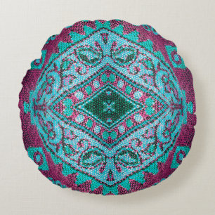 Beautiful, arab, arabic, arabian, arabesque fabric round cushion