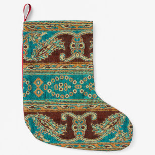 Beautiful, arab, arabic, arabian, arabesque fabric small christmas stocking