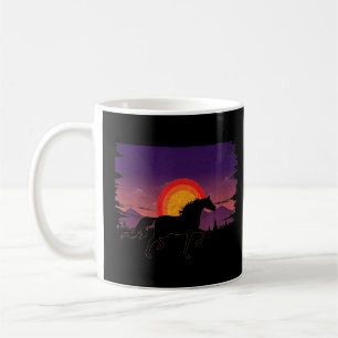 Beautiful Arabian Horse Sunset Silhouette Horses Coffee Mug
