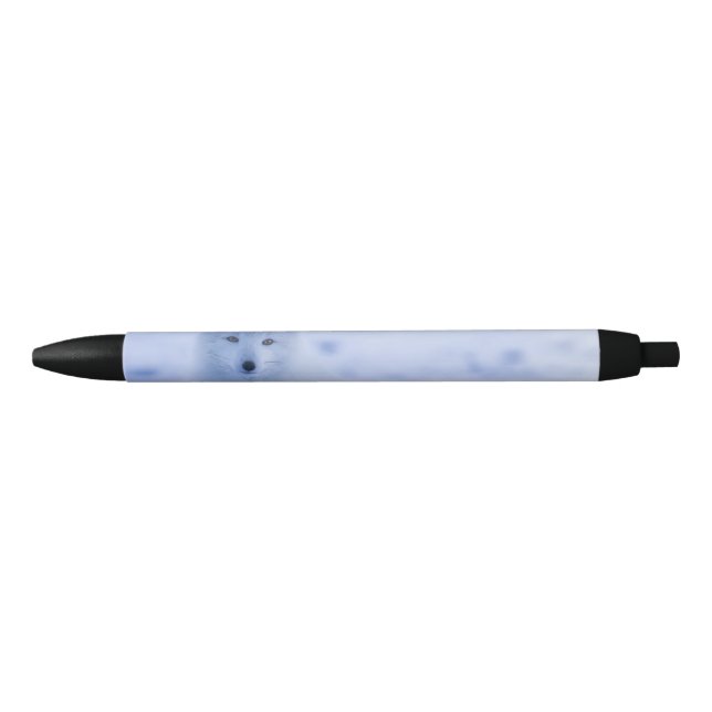 Beautiful Arctic Fox Black Ink Pen (Front)