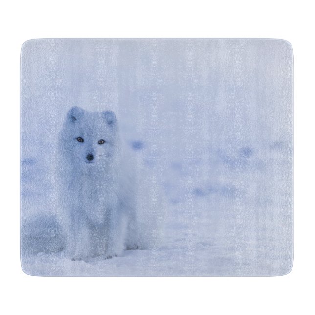 Beautiful Arctic Fox Cutting Board (Front)