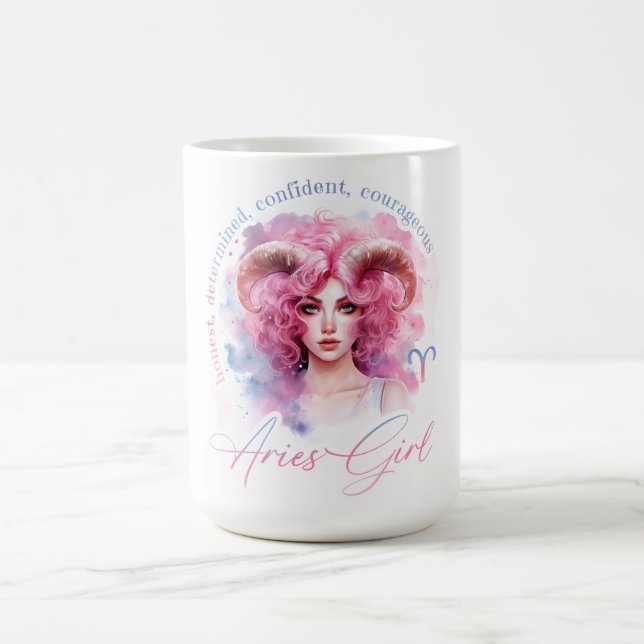 Beautiful Aries Girl With Traits Coffee Mug (Center)