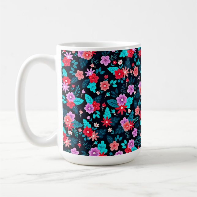 Beautiful Arrangement Ditsy Floral Pattern-56576 Coffee Mug (Left)
