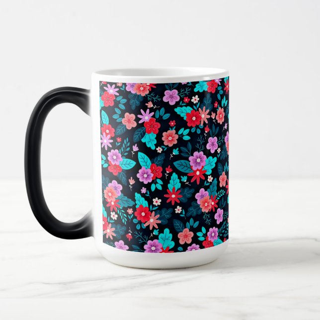 Beautiful Arrangement Ditsy Floral Pattern-56576 Magic Mug (Left)