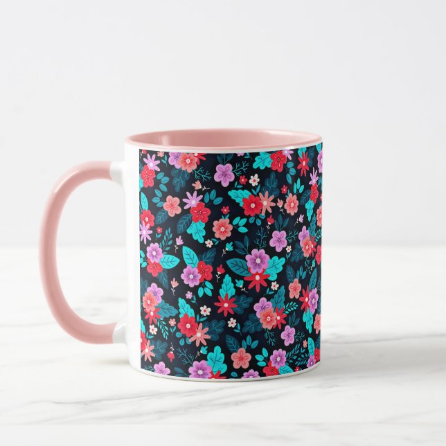 Beautiful Arrangement Ditsy Floral Pattern-56576 Mug (Left)