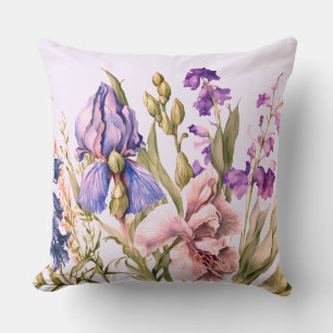 Beautiful Arrey Of Purple Flowers Cushion