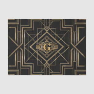 Beautiful Art Deco Gatsby 1920's Monogram Tissue Tissue Paper