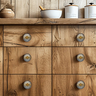 Beautiful Art Deco Gold Grey Art Glass Ceramic Knob