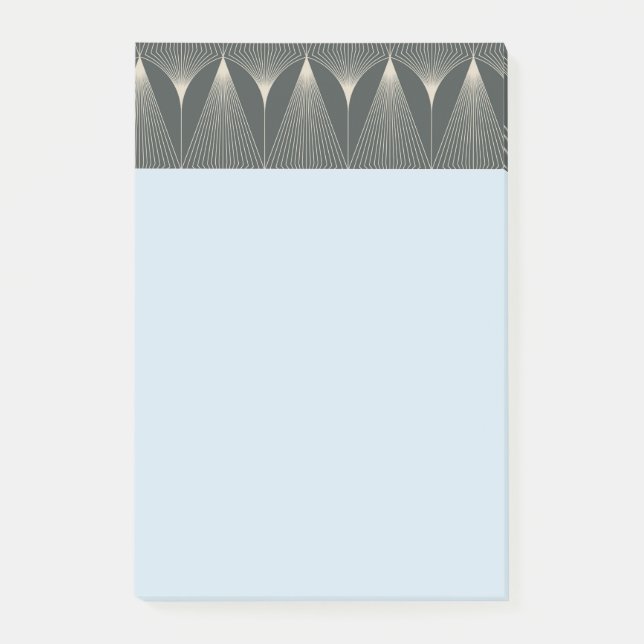 Beautiful,art deco,pattern,grey,beige,1920,retro,c post-it notes (Front)