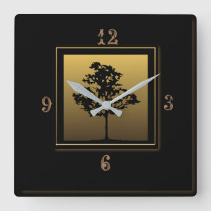 Beautiful art deco square wall clock