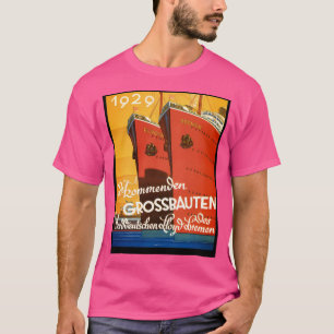 Beautiful Art Deco Vintage German Cruise Ship Trav T-Shirt